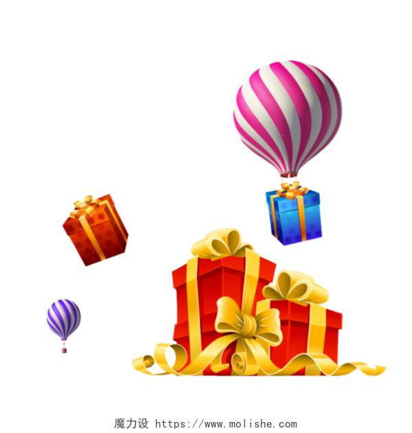 节日周年庆开业礼盒气球图片